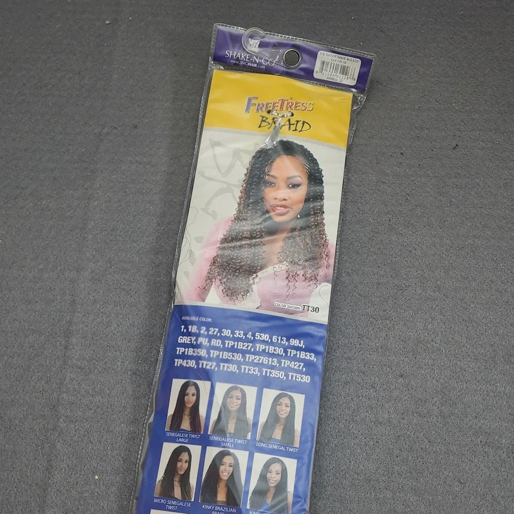 FreeTress Water Wave Braiding Hair 1B Crochet Latch Hook 22 Inch Women‎ OS